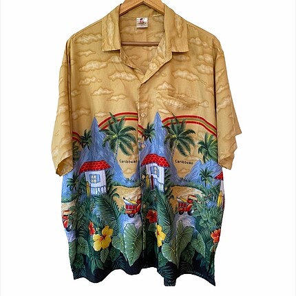 Unısex Vintage Hawaiian Gömlek