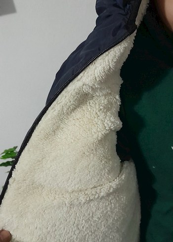 Sokak Stili lacivert Midi çocuk  Kışlık Mont - Görsel 3