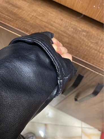 xs Beden siyah Renk Zara deri ceket