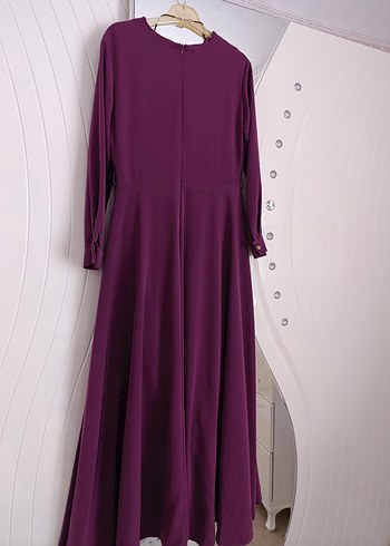 Mor Uzun Kollu Salaş Elbise - Görsel 3