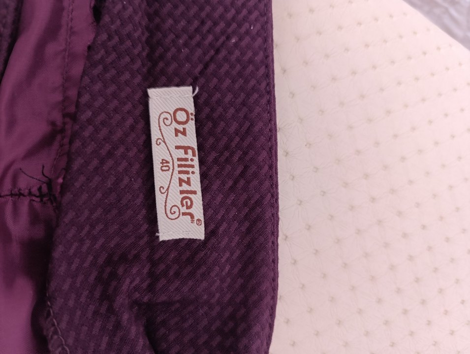 Mor Uzun Kadın Etek, Beli Düğmeli - Görsel 3