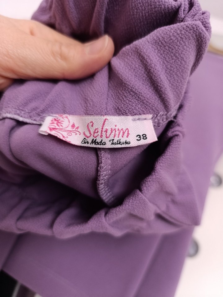 Mor Mini Eşofman Takımı, Rahat Kesim, Uzun Kollu - Görsel 4