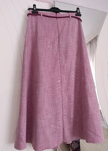 Pembe Pilili Uzun Kadın Etek - Görsel 2