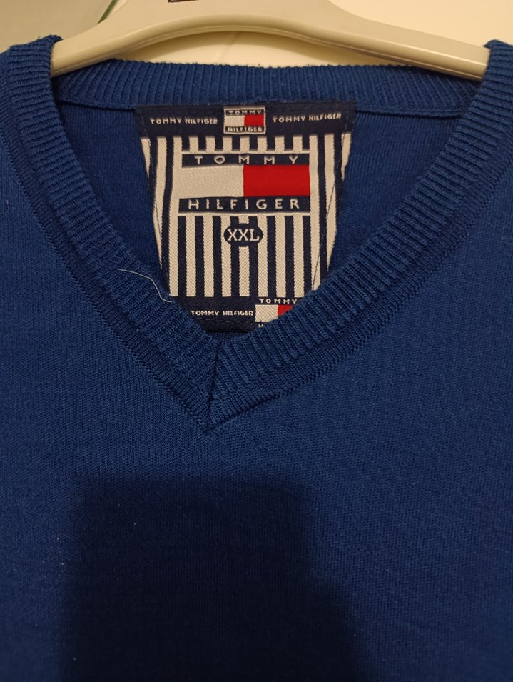 Mavi Oversize Triko Erkek Kazak - Görsel 2