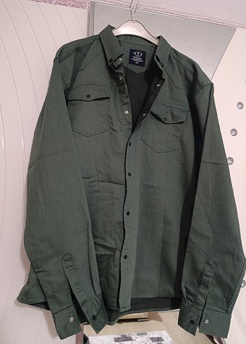 Düğmeli Keten Erkek Gömlek - Görsel 2