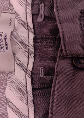 Gri Keten Kemerli Salaş erkek Pantolon - Görsel 3