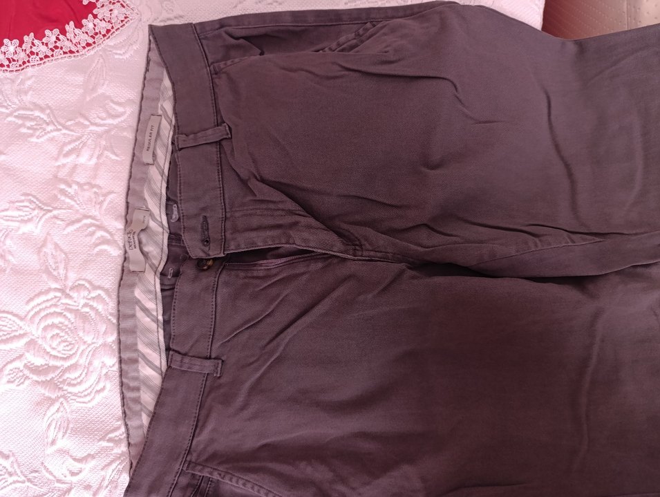 Gri Keten Kemerli Salaş erkek Pantolon - Görsel 2