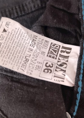 Düğmeli Gri  Jean - Görsel 3