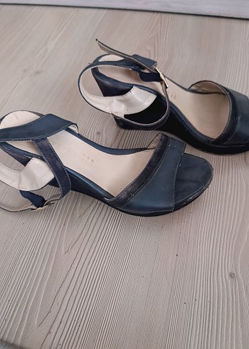 Diğer Sik Lacivert Topuklu Sandalet
