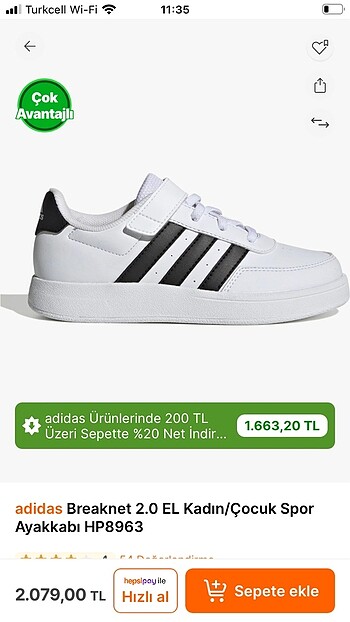 Adidas 28,5 numara