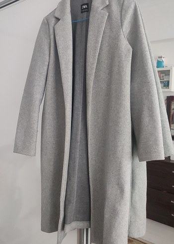 Gri Uzun  Kaban, Kaşe Kaban, Zara - Görsel 2