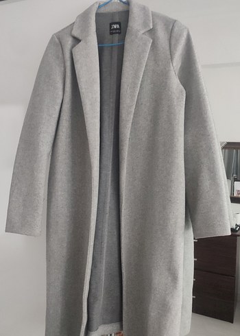 Gri Uzun  Kaban, Kaşe Kaban, Zara - Görsel 6