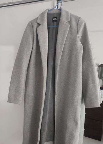 Gri Uzun  Kaban, Kaşe Kaban, Zara - Görsel 5