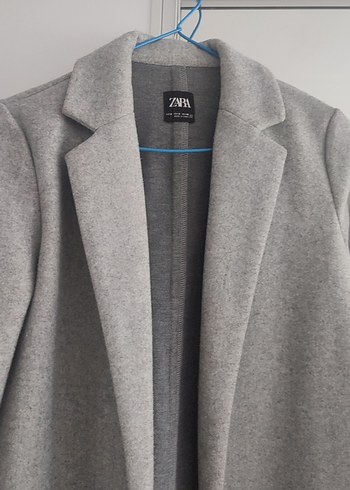 Gri Uzun  Kaban, Kaşe Kaban, Zara - Görsel 4