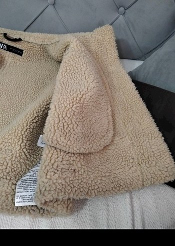 Kürk Detaylı Kahverengi Deri Kadın Zara Biker Ceket - Görsel 5