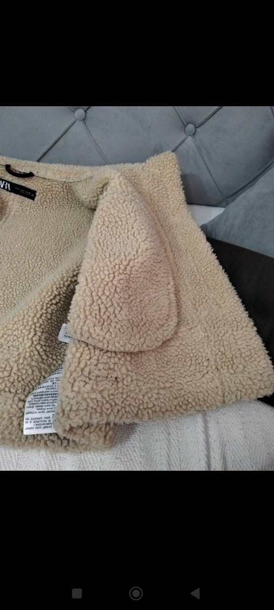 Kürk Detaylı Kahverengi Deri Kadın Zara Biker Ceket - Görsel 5