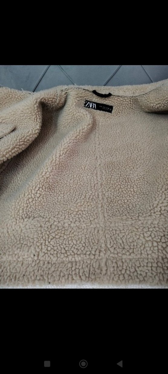 Kürk Detaylı Kahverengi Deri Kadın Zara Biker Ceket - Görsel 4