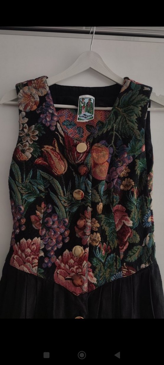 Çiçek Desenli Vitage Bohem Kadın Elbise - Görsel 5