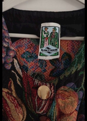 Çiçek Desenli, Düğmeli Uzun Bohem Elbise, Vintage Elbise - Görsel 4