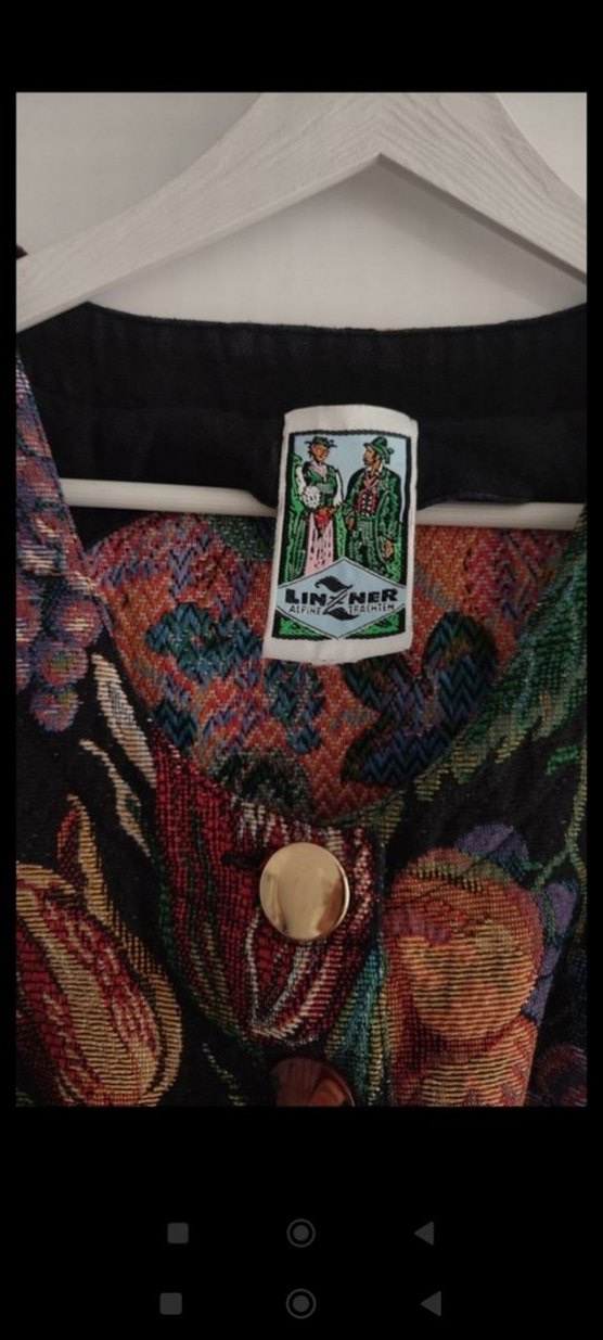 Çiçek Desenli, Düğmeli Uzun Bohem Elbise, Vintage Elbise - Görsel 5