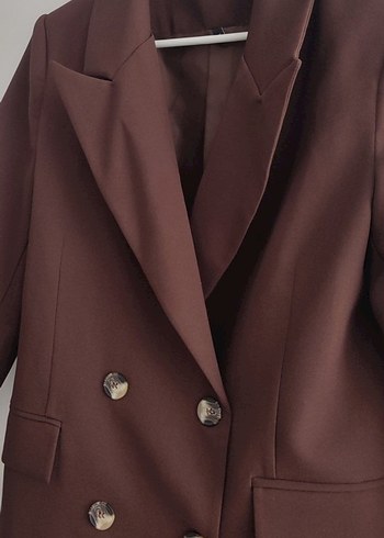 Kahverengi Kadın Blazer Ceket - Görsel 3