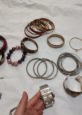Beden çeşitli Renk Çok Renkli Boncuklu Bohem Vintage Takı Seti
