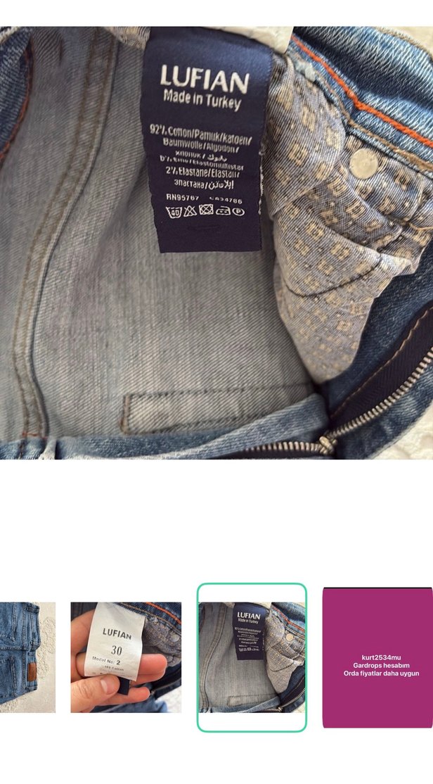 Lufian Mavi Denim Jean — görsel 4/5