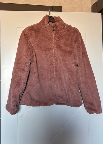 Pembe Peluş Kadın Ceket