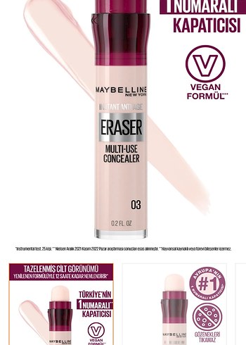 Maybelline New York Instant Anti Age Eraser Kapatıcı 03 Fair