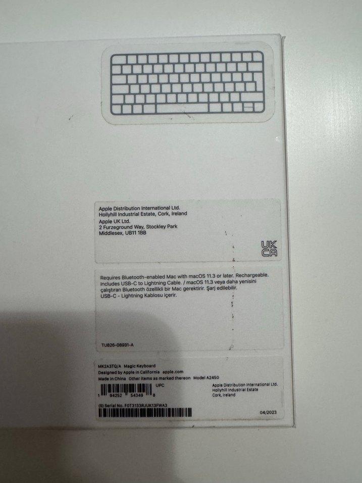 APPLE Magic Keyboard Türkçe Q Klavye MK2A3TQ/A - Görsel 3