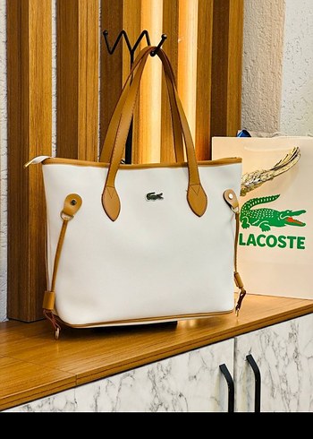 Lacoste Beyaz Deri Kadın Çanta