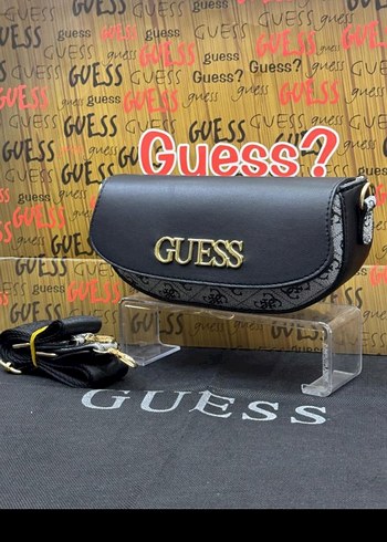 Guess Siyah Deri Kemerli Kadın Çanta