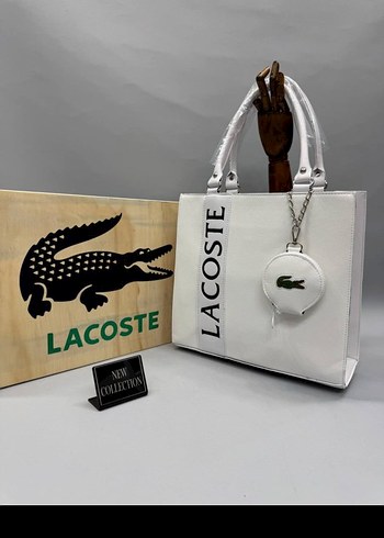 Lacoste Beyaz Deri Günlük Çanta