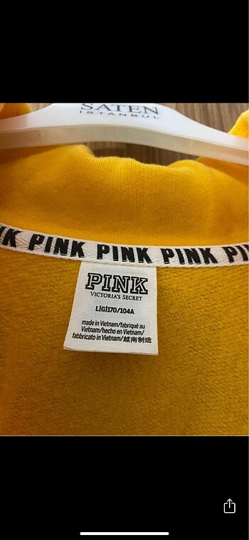 l Beden sarı Renk Pink sweatshirt