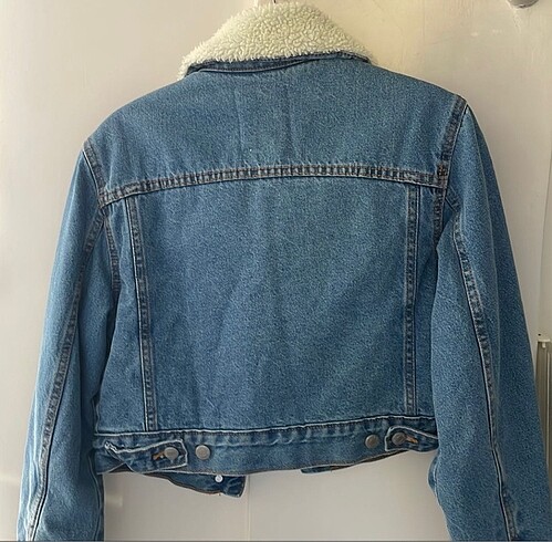 xs Beden mavi Renk pull&bear kot ceket peluş