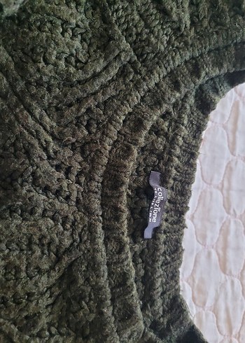 Kadın Haki Bohem Örgü Kazak - Görsel 5