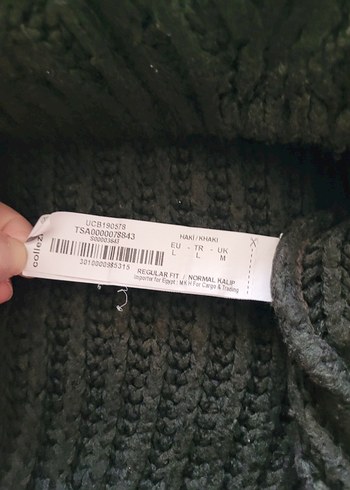 Kadın Haki Bohem Örgü Kazak - Görsel 4