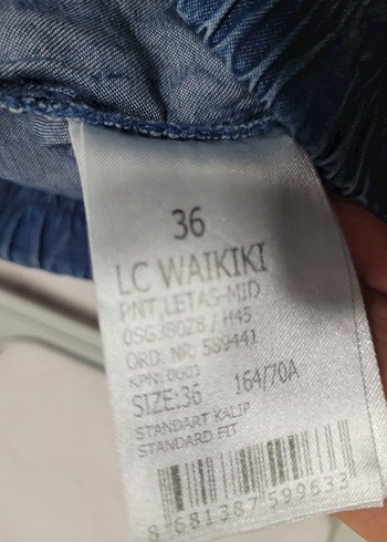 Mavi Salaş Midi Kot Pantolon paçası püsküllü belilastikli - Görsel 6