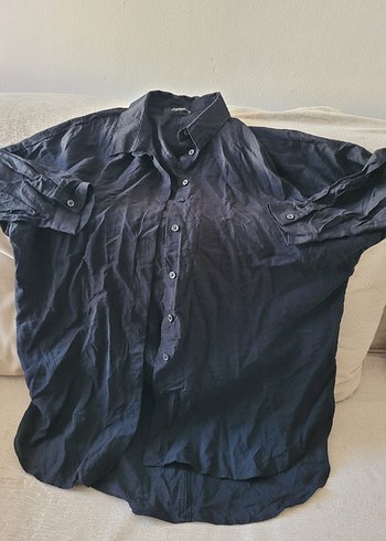 LC Waikiki Siyah Hamile Uzun Kollu Gömlek Tunik - Görsel 6