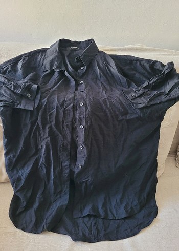 LC Waikiki Siyah Hamile Uzun Kollu Gömlek Tunik - Görsel 5