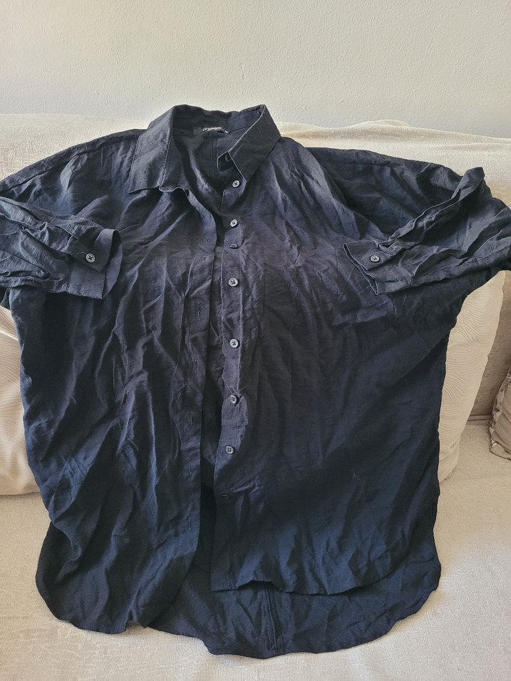 LC Waikiki Siyah Hamile Uzun Kollu Gömlek Tunik - Görsel 5