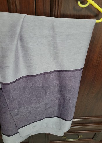 Mor ve Gri Kadın Sargı Şal Velcro Detaylı - Görsel 4