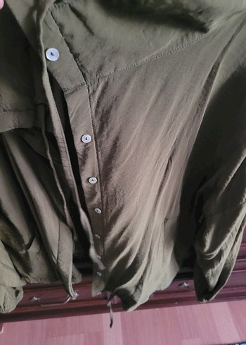 Düğmeli Keten Kadın Ceket - Görsel 6