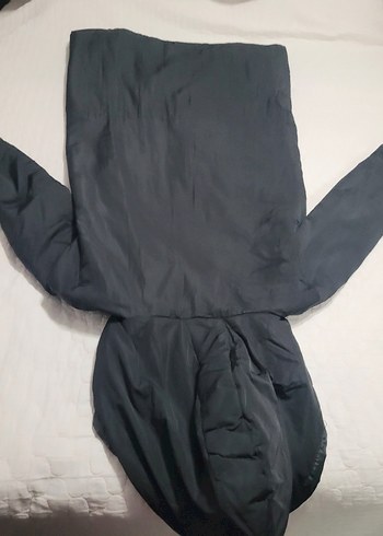 mont siyah önü fermuarlı kapşonlu ghisa - Görsel 2