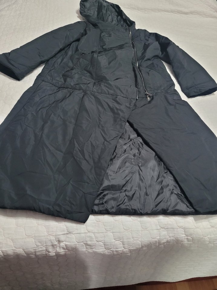 mont siyah önü fermuarlı kapşonlu ghisa - Görsel 3