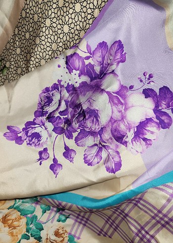 Çiçek Desenli Pastel Renkli eşerp - Görsel 6