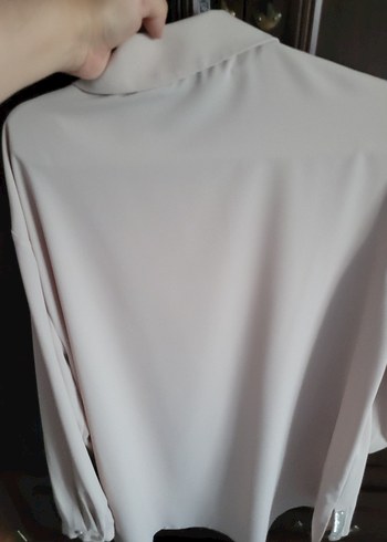 Düğmeli, Yakalı Beyaz Kadın Gömlek - Görsel 4