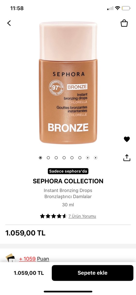 Sephora Bronze Anında Bronzlaştırıcı Damla - Görsel 3