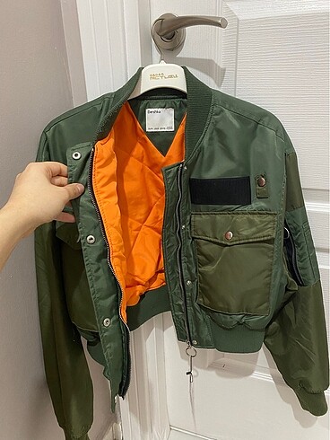 s Beden haki Renk Bomber Ceket