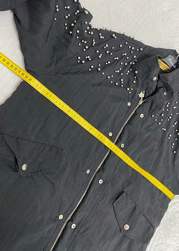 Düğmeli Siyah Uzun Ceket - Görsel 8